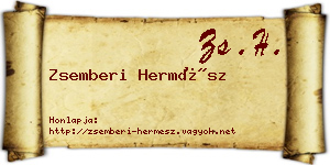 Zsemberi Hermész névjegykártya